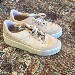 Nike Tan Sneakers Air Force 1 Leather